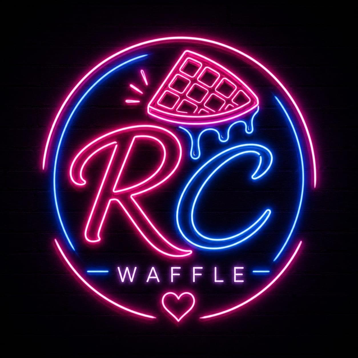 RC Waffle neon logosu